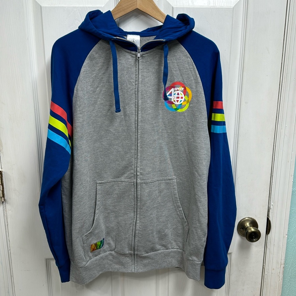 Epcot 40 year anniversary Figment Full zip hoodie size Medium